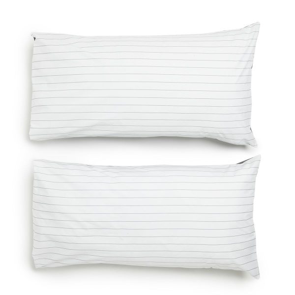 George & Mason - 200tc Minimal Stripe 2pk Pillow cases - King