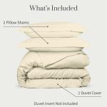 Wonder Towel Wrinkle Resistant Hotel Duvet Cover Set Double Cream - Image 3