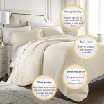 Wonder Towel Wrinkle Resistant Hotel Duvet Cover Set Double Cream - Image 5