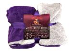 Sherpa Flannel Blanket - Queen - Purple
