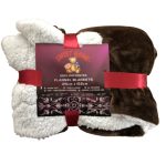 Sherpa Flannel Blanket - Queen - Purple - Image 2