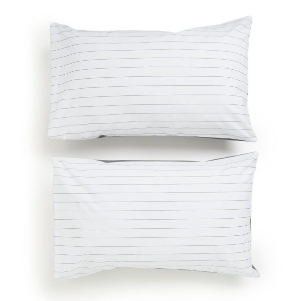 George & Mason - 200tc Minimal Stripe 2pk Pillow Cases - Standard