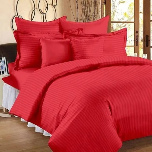 Relax Collection Microfibre Fitted Sheet - Red