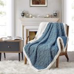 Wool Geometric Winter Queen Blanket