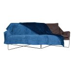 Sherpa Plush Blanket Chevron Patterned - Blue - Image 3