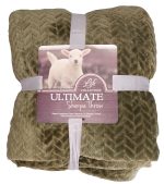 Sherpa Plush Blanket Chevron Patterned - Blue - Image 4