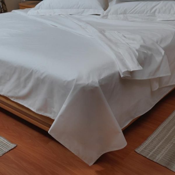 Dreyer Linen Polycotton Percale 200TC Flat Sheet