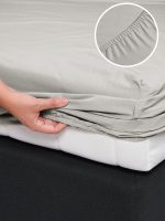 Pizuna Cotton Fitted Sheet Luxurious 400 Thread Count - Image 3