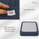 Pizuna Cotton Fitted Sheet Luxurious 400 Thread Count - Image 39