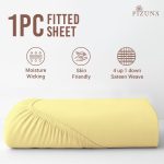 Pizuna Cotton Fitted Sheet Luxurious 400 Thread Count - Image 83