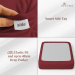 Pizuna Cotton Fitted Sheet Luxurious 400 Thread Count - Image 103