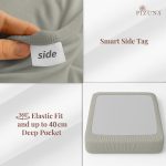 Pizuna Cotton Fitted Sheet Luxurious 400 Thread Count - Image 119
