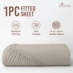 Pizuna Cotton Fitted Sheet Luxurious 400 Thread Count - Image 121