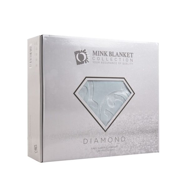 Sesli - Mink Diamond 1Ply Blanket – Queen Size - Duck Egg