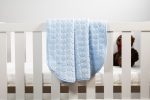 Sesli Mink Embossed Baby Blanket - Blue Heart Pattern