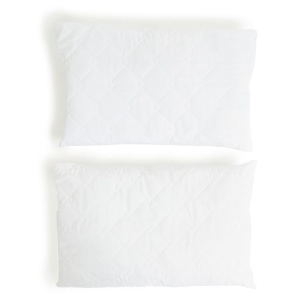 George & Mason - 2 Pack Quilted Ball Fibre Pillows - Standard