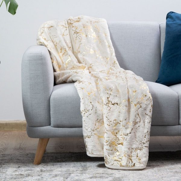 Luxury Plush Throw Blanket - Cream