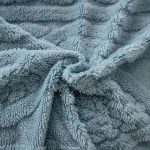 Plush Double-sided Thick Solid Fleece Blanket - Blue - Image 2