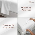 Pizuna Cotton Flat Sheet Luxurious 400 Thread Count - Image 29