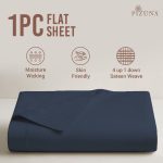 Pizuna Cotton Flat Sheet Luxurious 400 Thread Count - Image 37