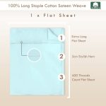 Pizuna Cotton Flat Sheet Luxurious 400 Thread Count - Image 57