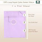 Pizuna Cotton Flat Sheet Luxurious 400 Thread Count - Image 60