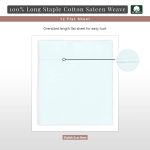 Pizuna Cotton Flat Sheet Luxurious 400 Thread Count - Image 63