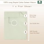 Pizuna Cotton Flat Sheet Luxurious 400 Thread Count - Image 74