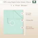 Pizuna Cotton Flat Sheet Luxurious 400 Thread Count - Image 88