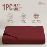 Pizuna Cotton Flat Sheet Luxurious 400 Thread Count - Image 108