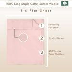 Pizuna Cotton Flat Sheet Luxurious 400 Thread Count - Image 114