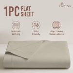 Pizuna Cotton Flat Sheet Luxurious 400 Thread Count - Image 129