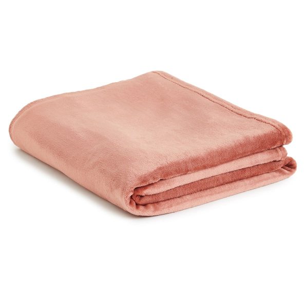 George & Mason - Plush Coral Fleece Blanket - 180cm x 150cm