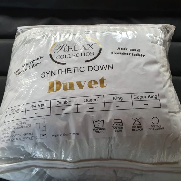 Duvet Inner By Relax Collection - Polyester stripe - White - King XL