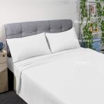 Wonder Towel Luxury Wrinkle Resistant Hotel Sheet Set Queen White - Image 5