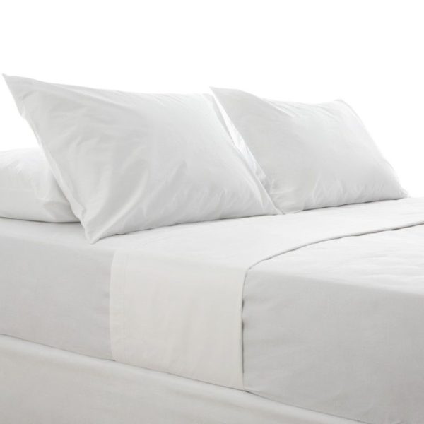 Miss Lyn 200 Thread Count Flat Sheet - White