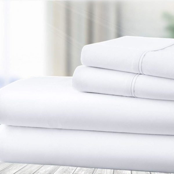 Wonder Towel Wrinkle Resistant Luxury Hotel Sheet Set Crispy White