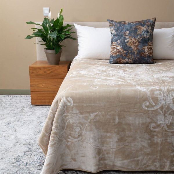 SESLI - Embossed Super Soft Mink Blanket - Queen to King Size - Orchid