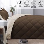 Acesa Quality Reversible 5 Piece Comforter set Brown/Ivory - Image 2