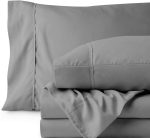 Wonder Towel Wrinkle Resistant Luxury Hotel Sheet Set Silver Grey - Image 5