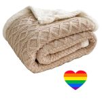 Home Thick Super Soft Fluffy Flannel Throw Winter Blanket & Sticker