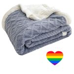 Home Thick Super Soft Fluffy Flannel Throw Winter Blanket & Sticker - Image 6