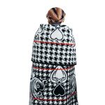 Elizabeth London Black and White Acrylic Classic All Single Blanket - Image 2