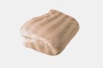 200cm x 180cm Suede Polyester Fleece Blanket - Striped - Image 4