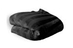 200cm x 180cm Suede Polyester Fleece Blanket - Striped - Image 7