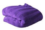200cm x 180cm Suede Polyester Fleece Blanket - Striped - Image 37