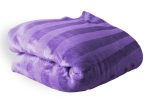 200cm x 150cm Suede Polyester Fleece Blanket - Striped - Image 24