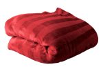 200cm x 150cm Suede Polyester Fleece Blanket - Striped - Image 27