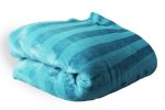 200cm x 150cm Suede Polyester Fleece Blanket - Striped - Image 47