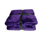 Dream World Luxurious Suede Microfiber Fleece Throw Blanket - 150x180cm - Purple